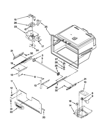 Freezer liner parts