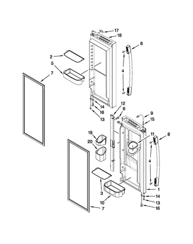 Refrigerator door parts