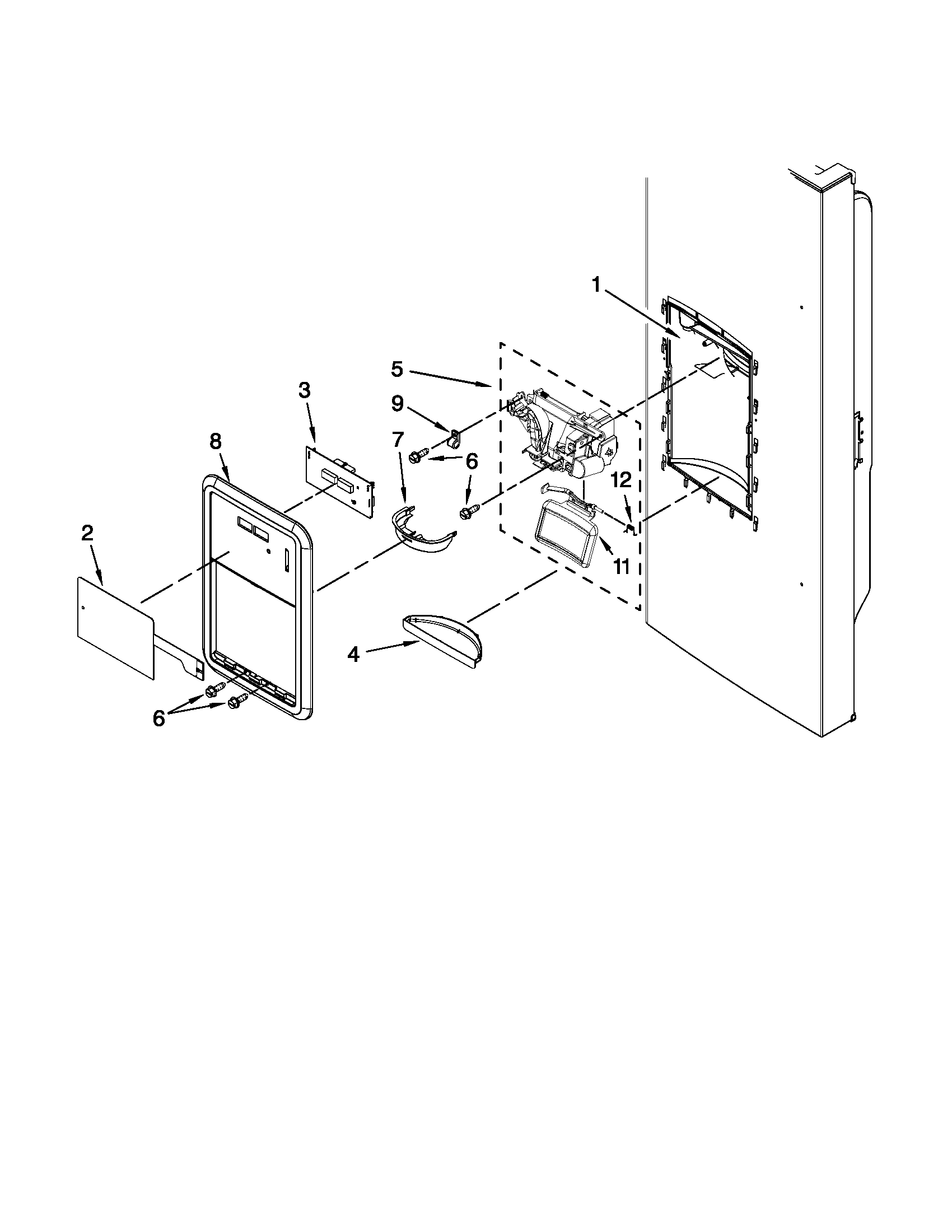 DISPENSER FRONT PARTS