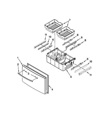Freezer door parts