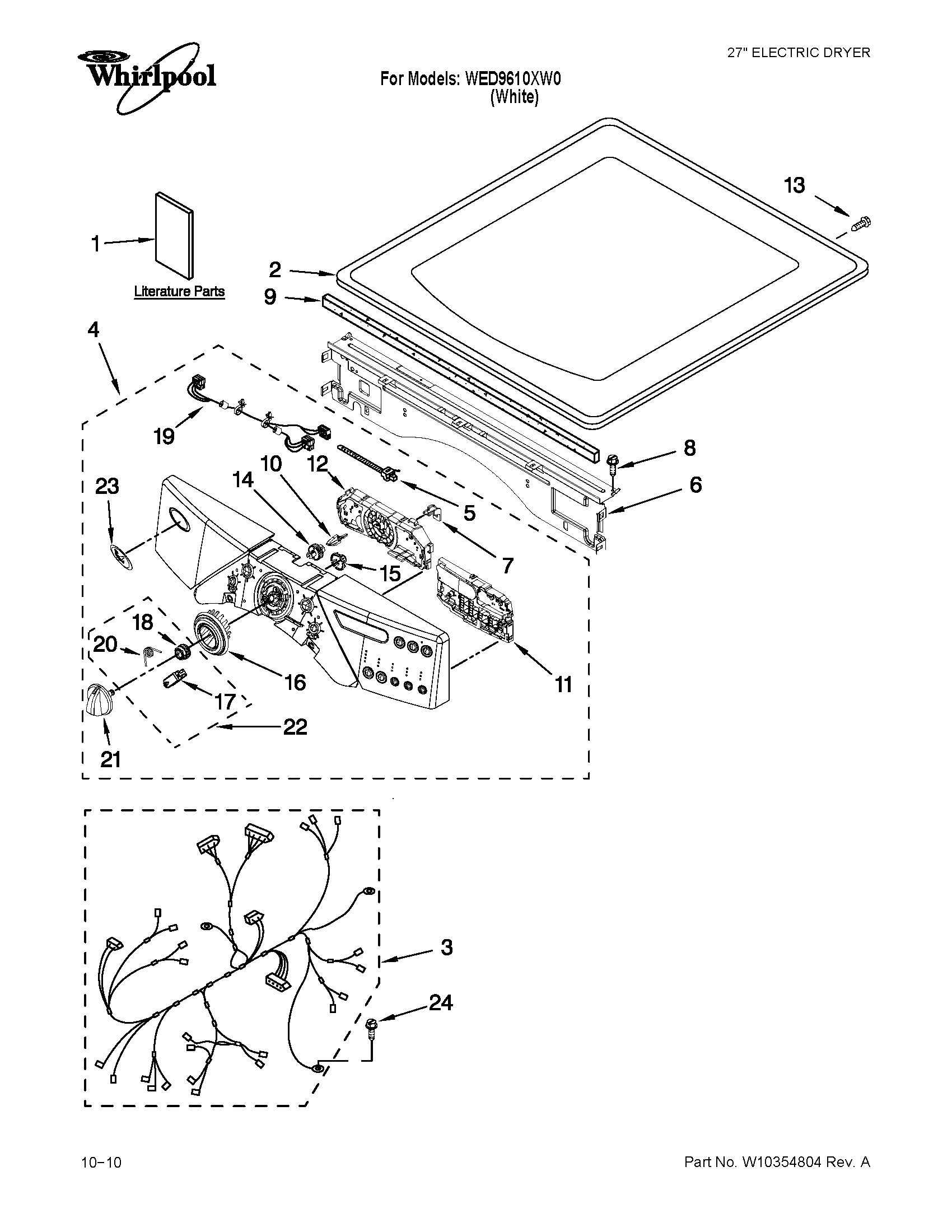 Top and console parts