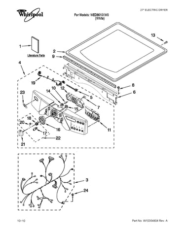 Top and console parts