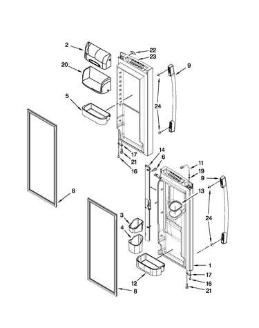 Refrigerator door parts