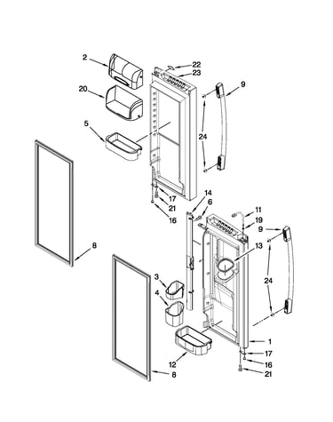 Refrigerator door parts