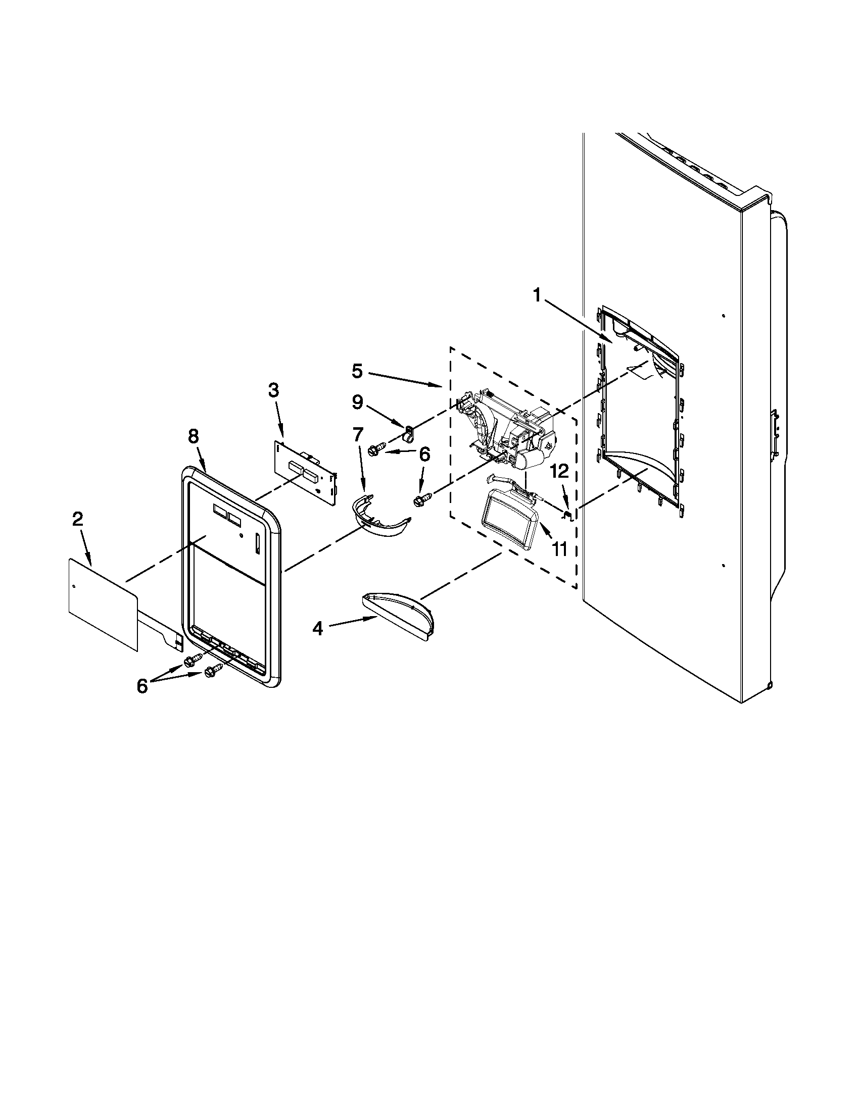 Dispenser front parts