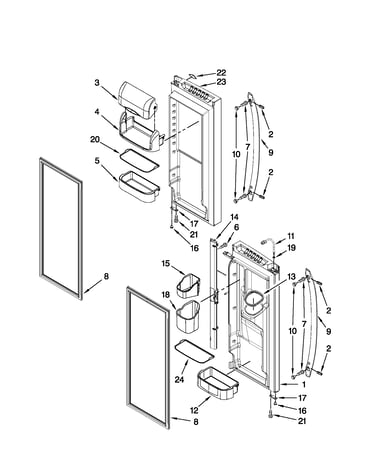 Refrigerator door parts