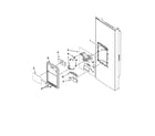 KitchenAid KFIS25XVBL2 dispenser front parts diagram