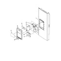 KitchenAid KFIS25XVWH2 dispenser front parts diagram