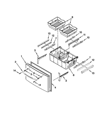 Freezer door parts