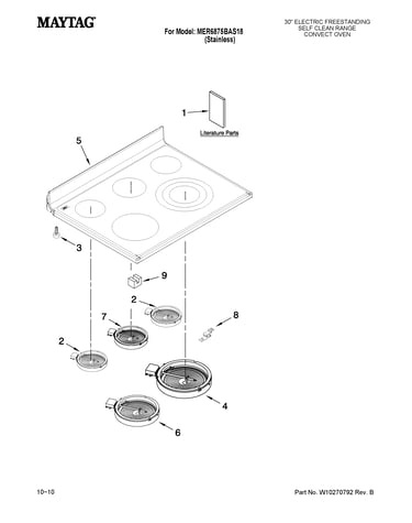 Cooktop parts