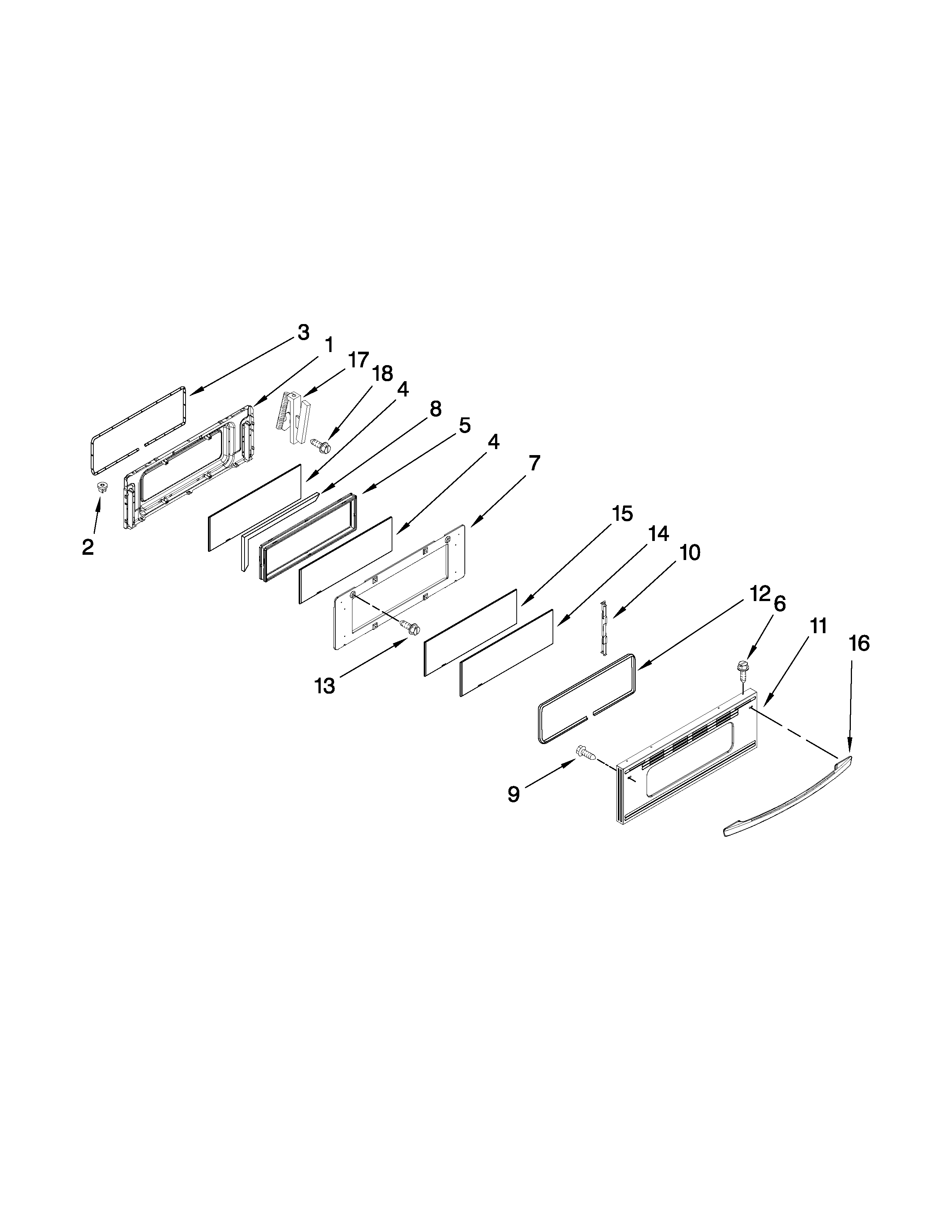 Upper door parts