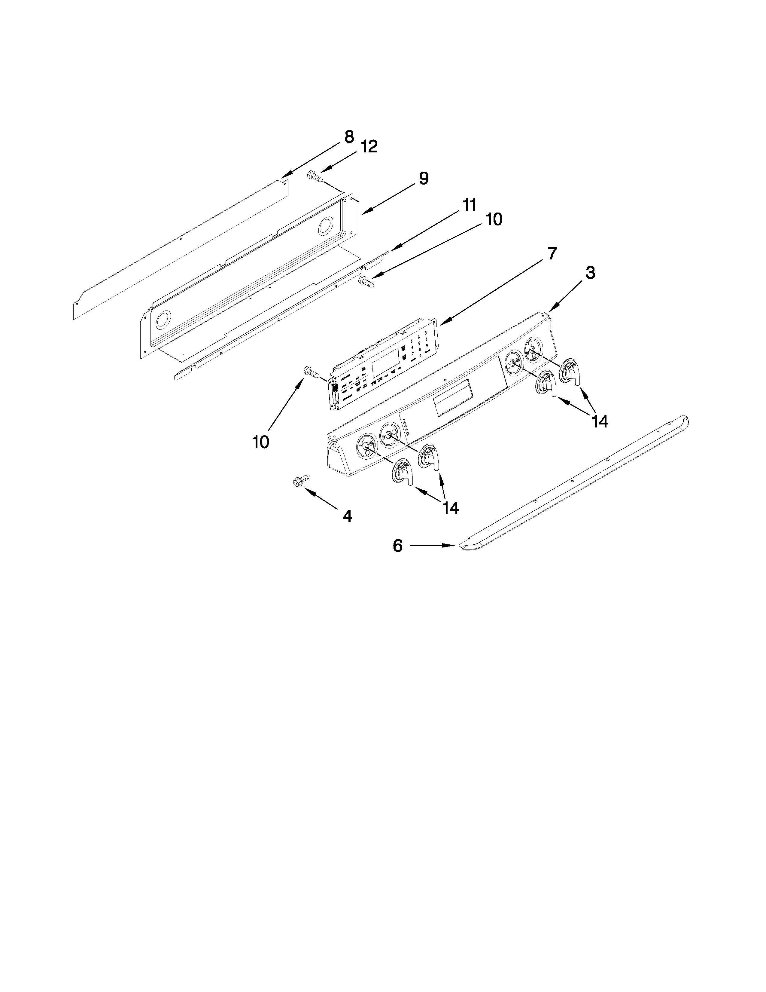 Control panel parts
