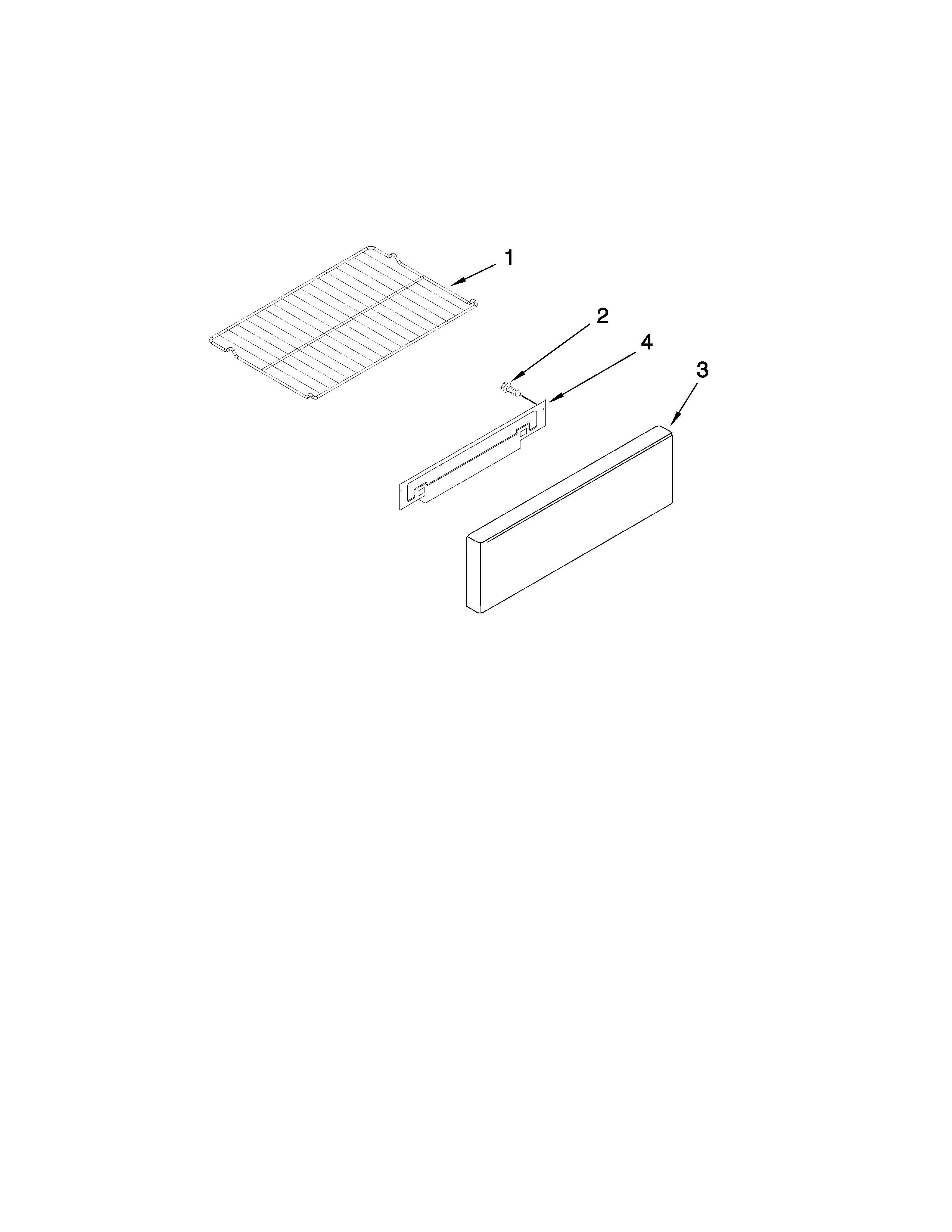 Drawer and rack parts