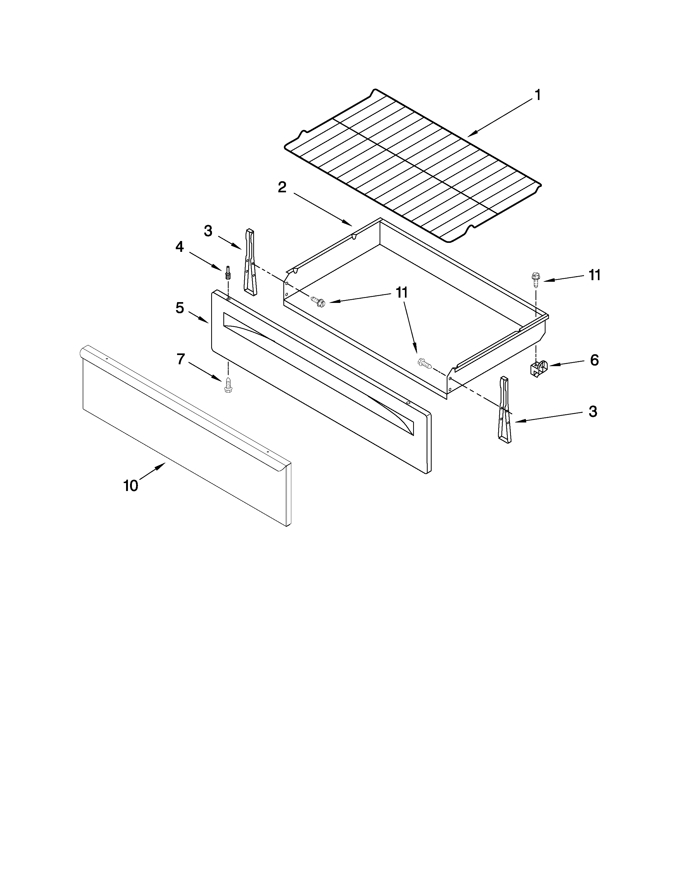 Drawer & broiler parts