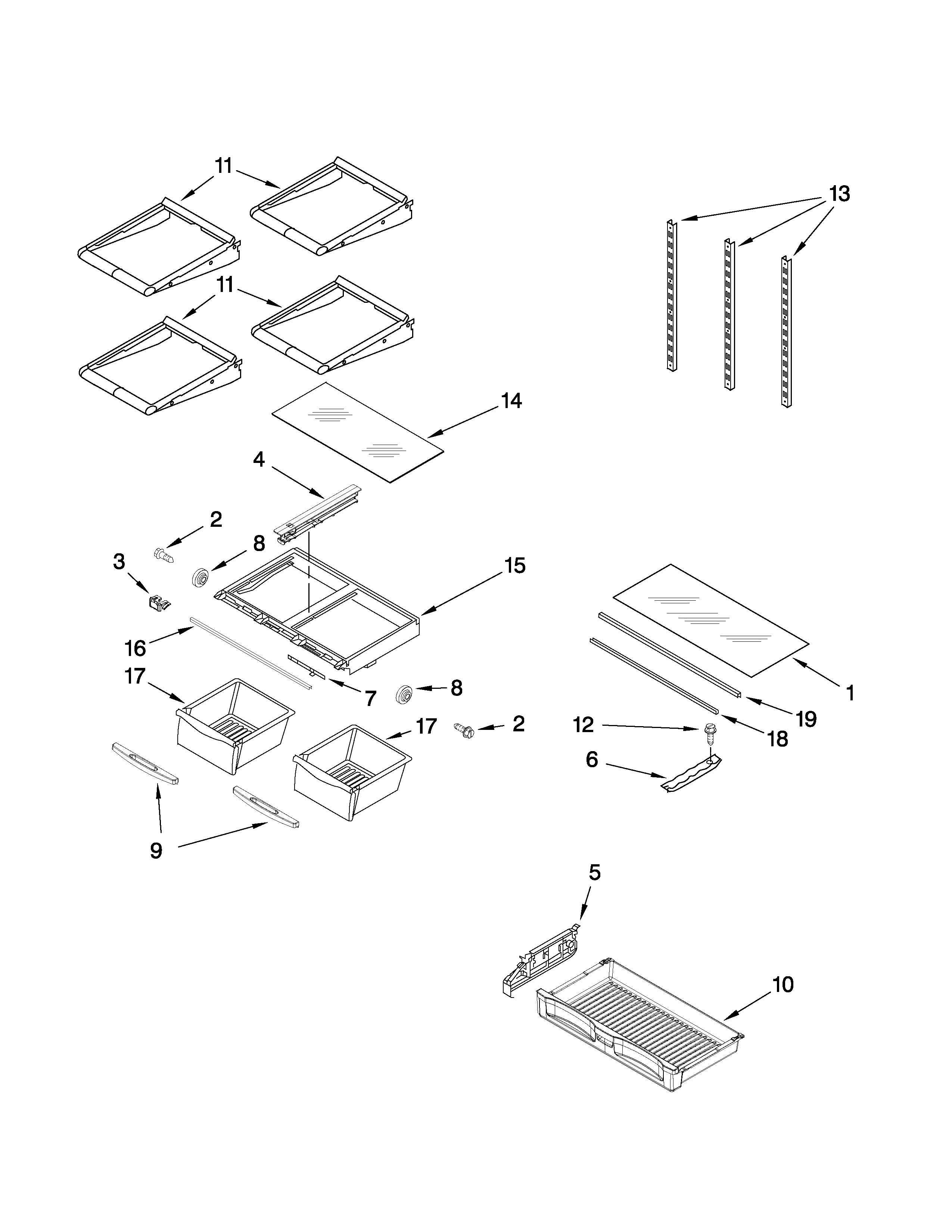 Shelf parts