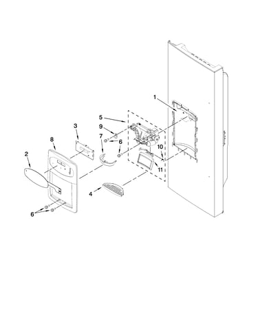 Dispenser front parts
