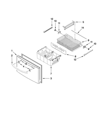 Freezer door parts