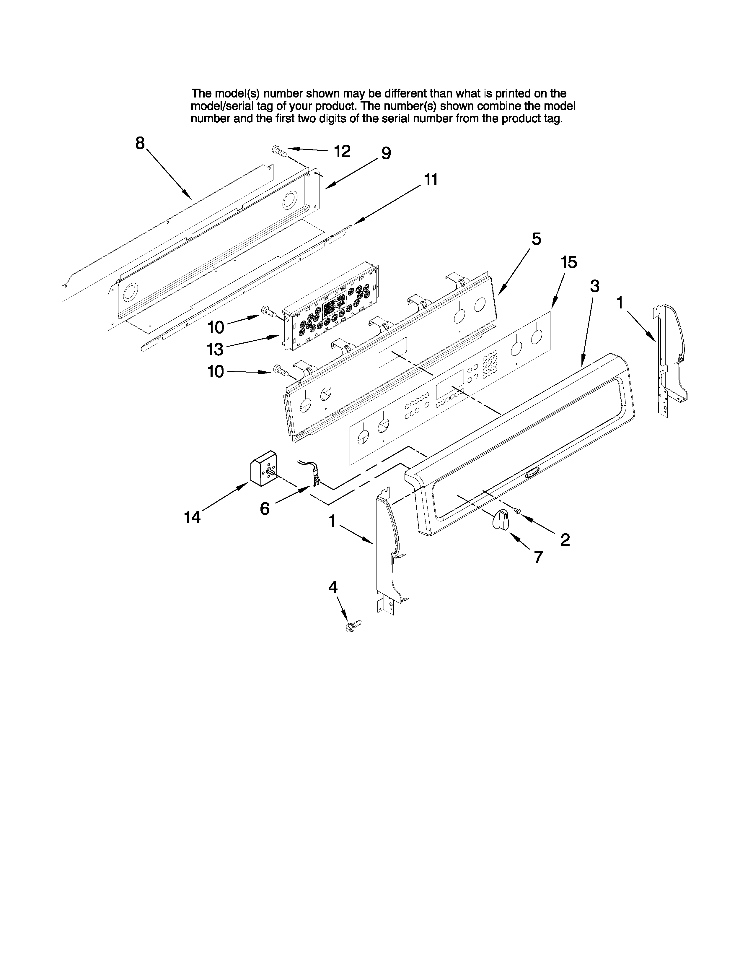 Control panel parts