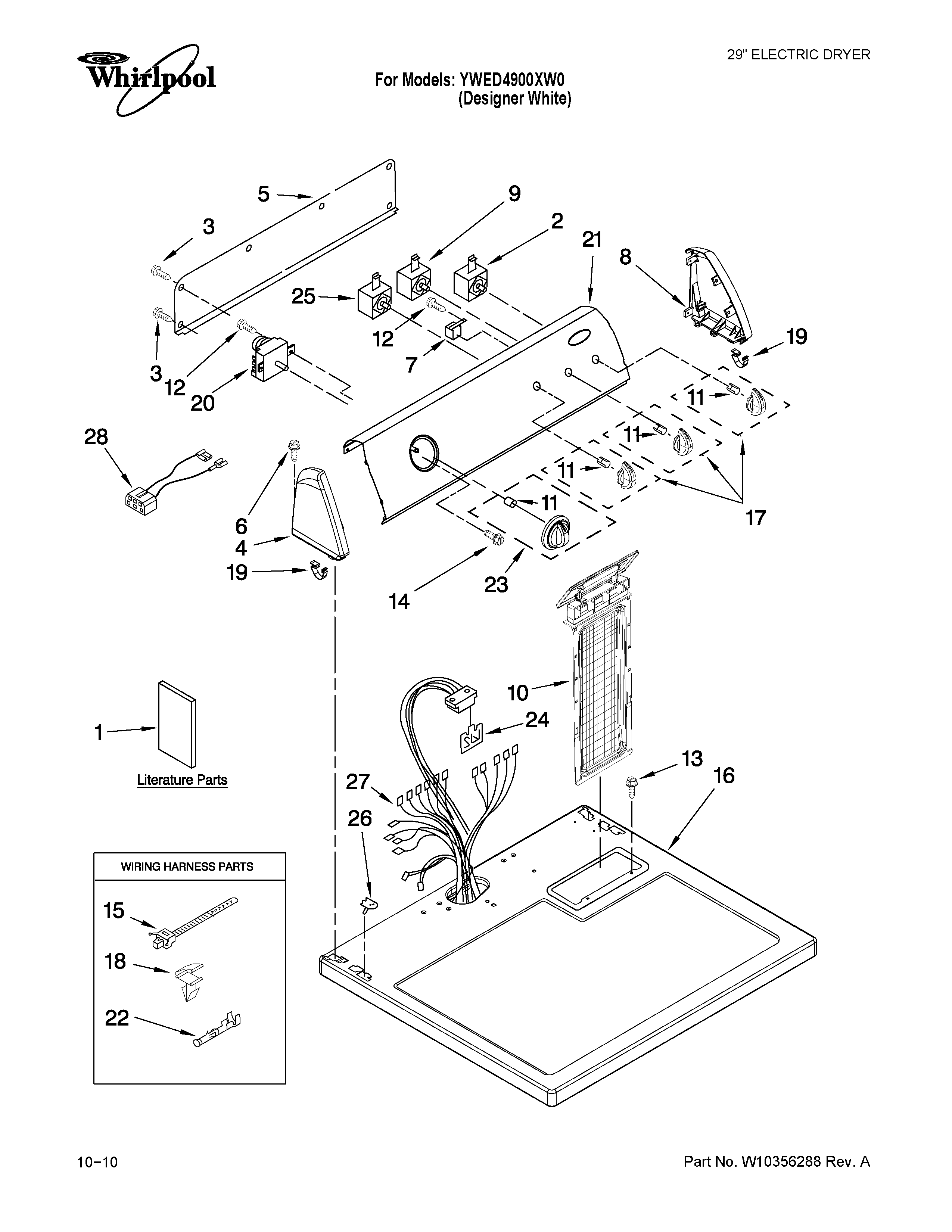 Top and console parts