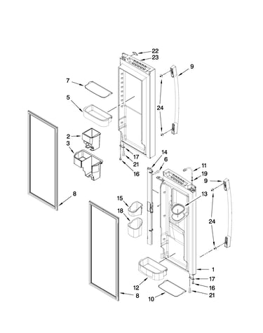 Refrigerator door parts