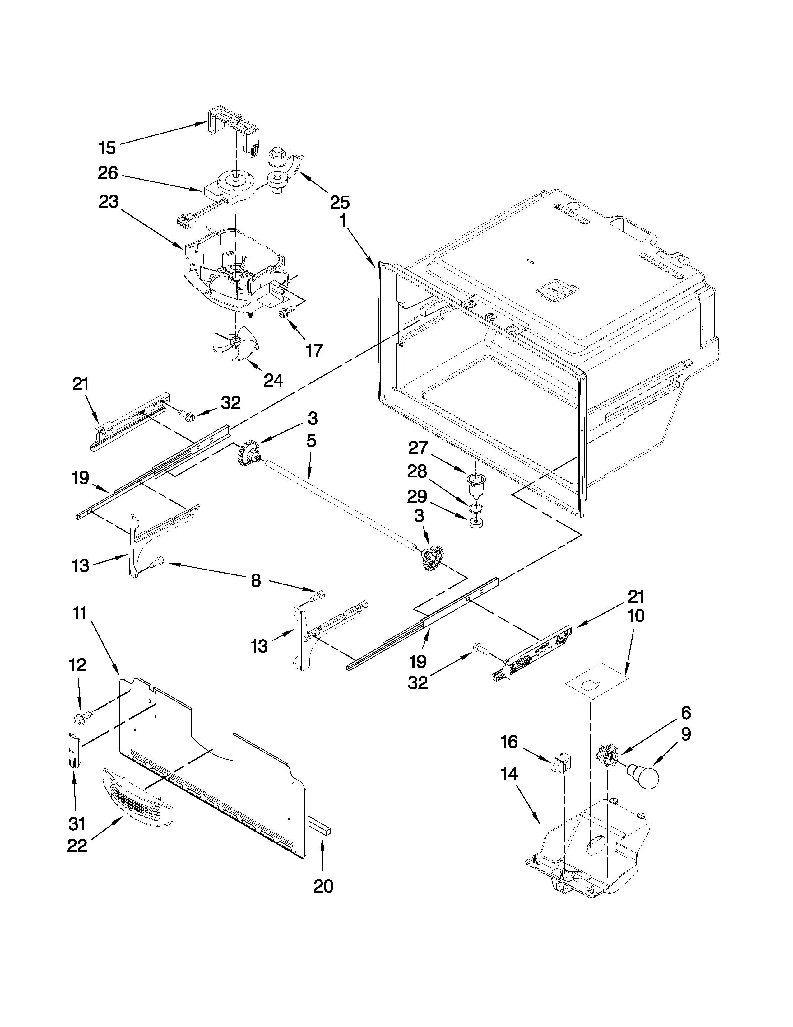 FREEZER LINER PARTS