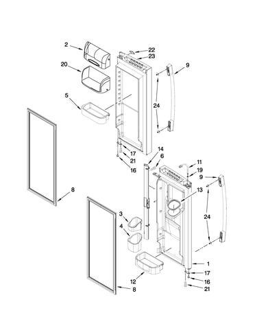 Refrigerator door parts