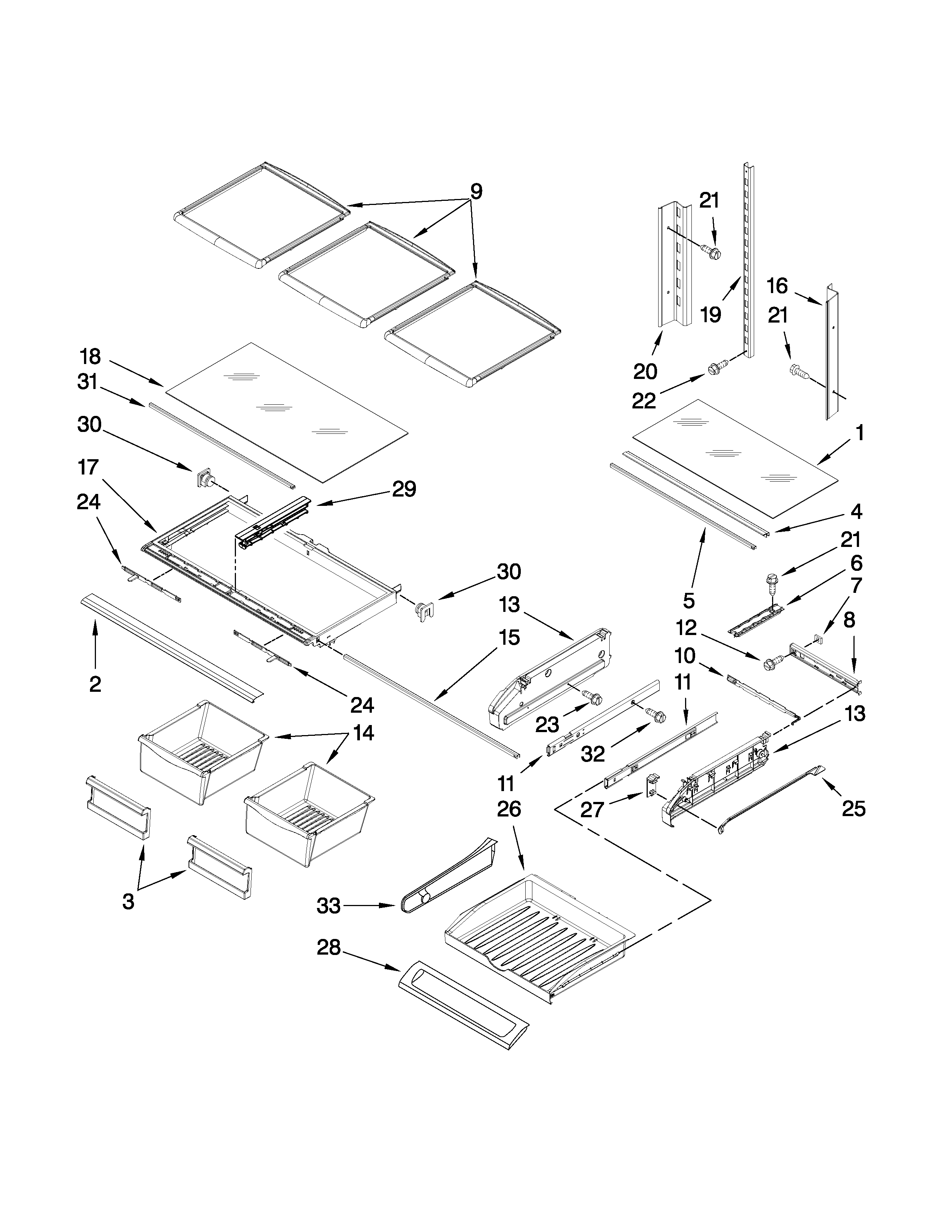 Shelf parts