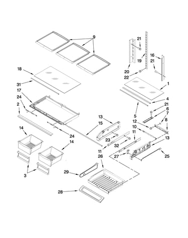 Shelf parts