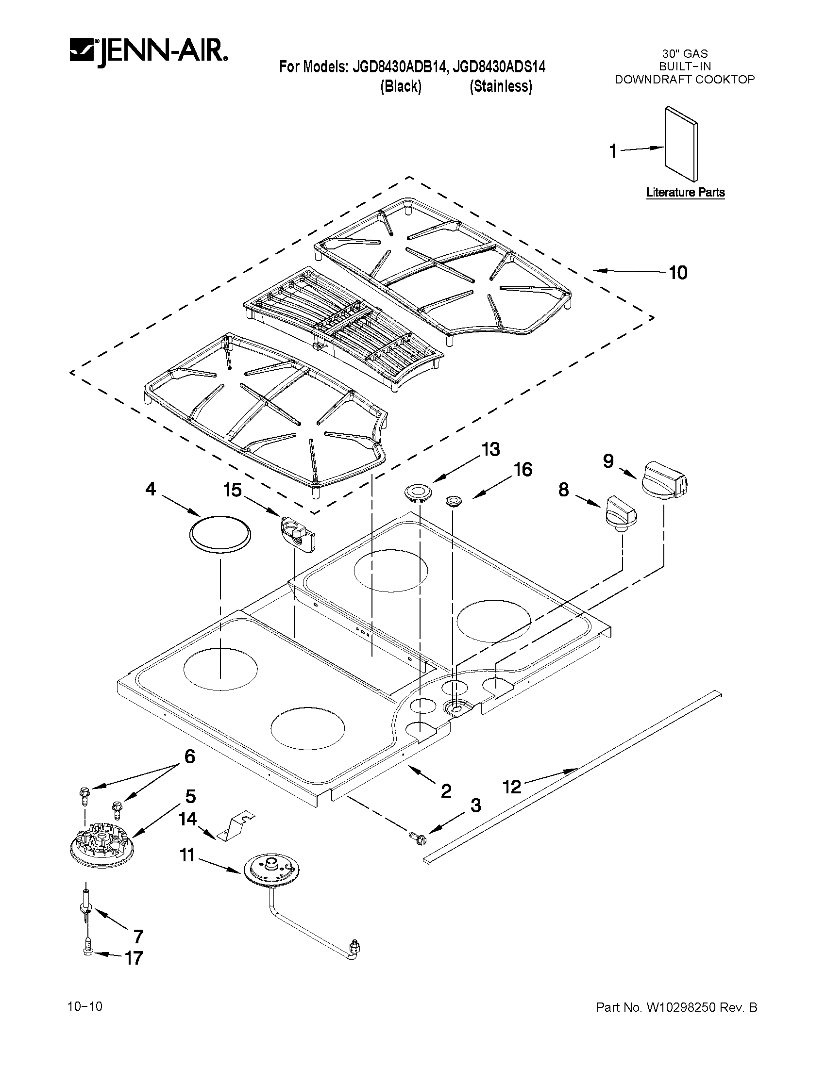 Cooktop parts