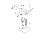 Maytag MEDC300XW0 top and console parts diagram