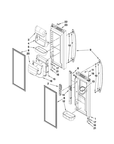 Refrigerator door parts