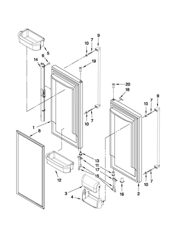Refrigerator door parts
