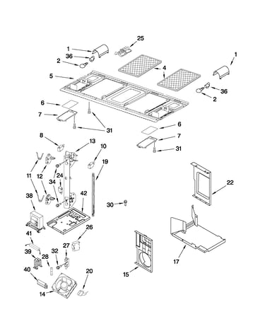 Interior and ventilation parts