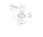 Whirlpool MH3184XPB4 magnetron and turntable parts diagram