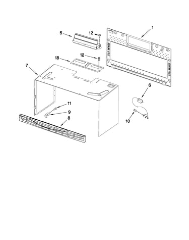 Cabinet and installation parts