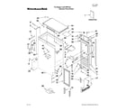 KitchenAid KUIC15PRXS0 cabinet liner and door parts diagram