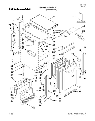 Cabinet liner and door parts