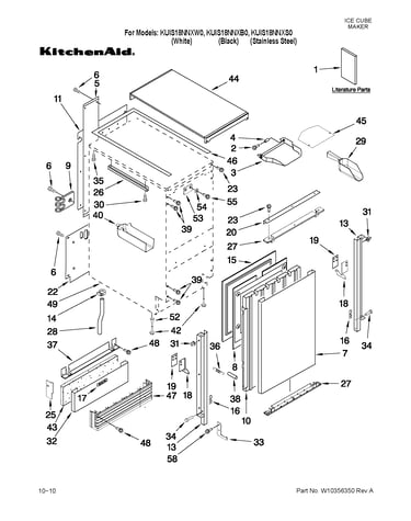 Cabinet liner and door parts