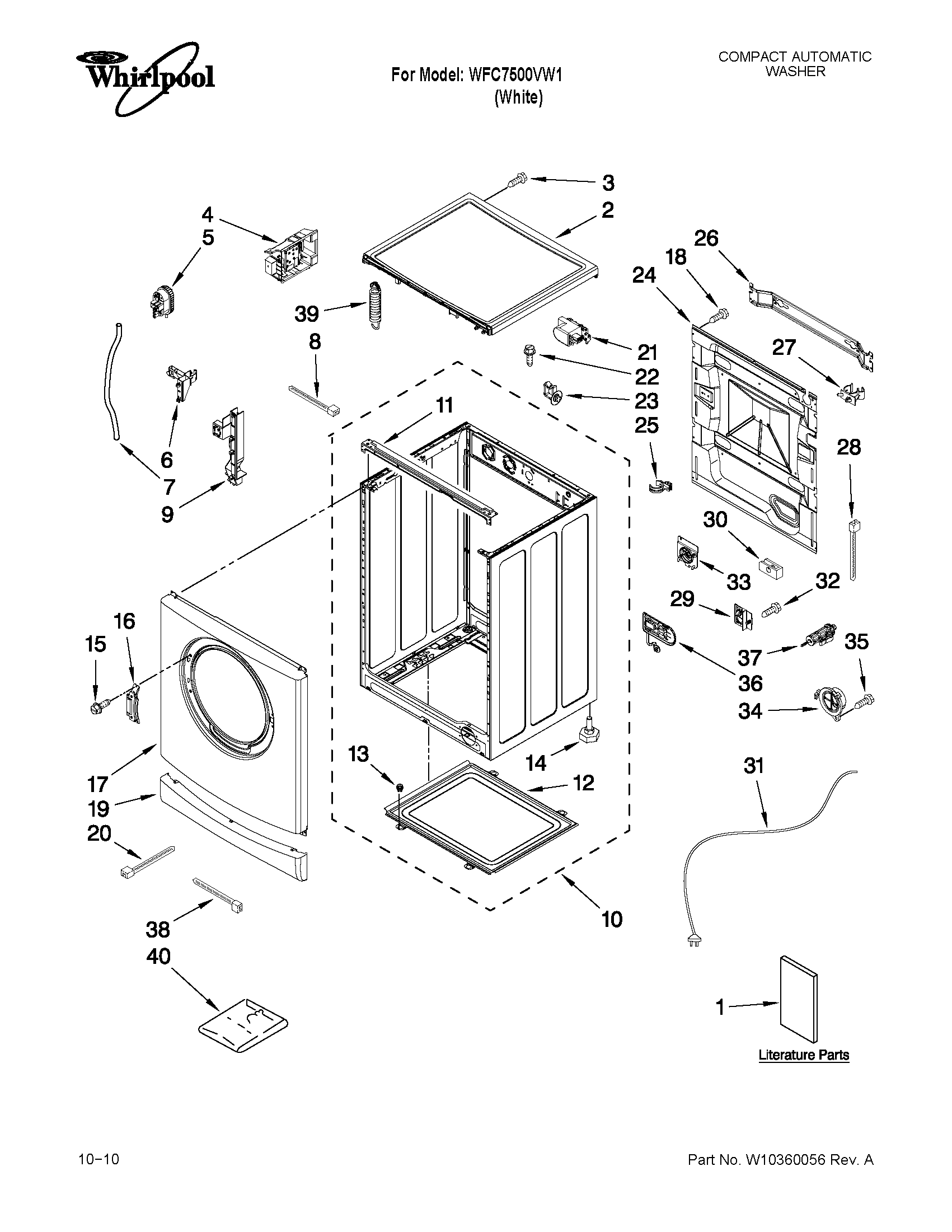 Top and cabinet parts