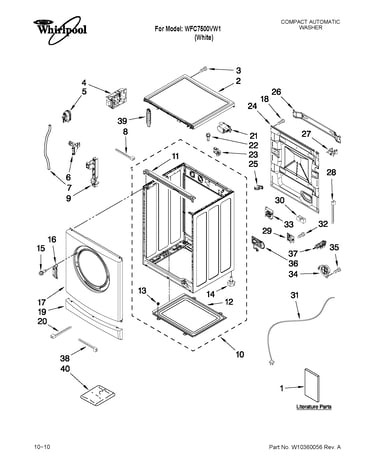 Top and cabinet parts