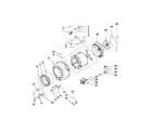 Whirlpool WFC7500VW1 basket and tub parts diagram