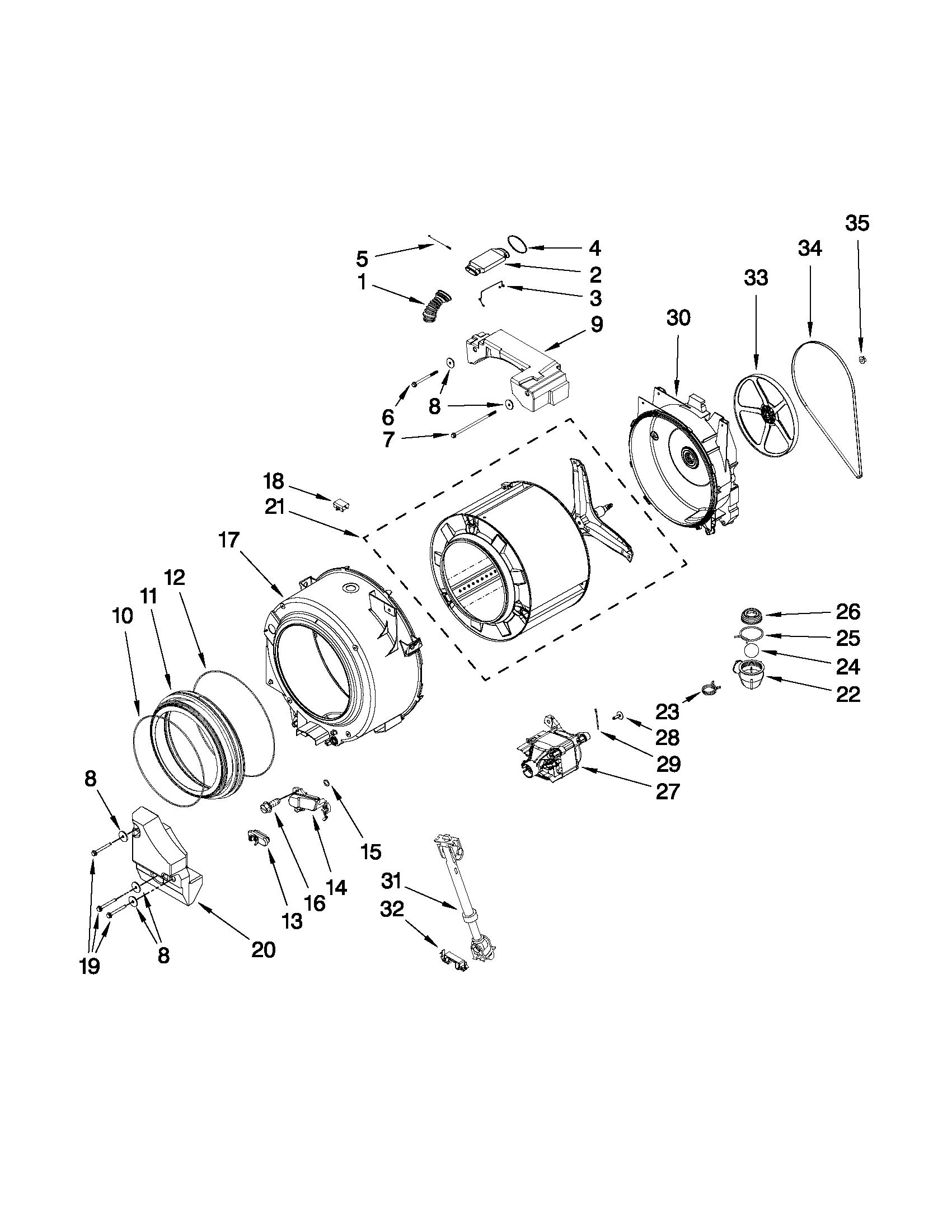Basket and tub parts