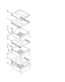 Refrigerator shelf parts