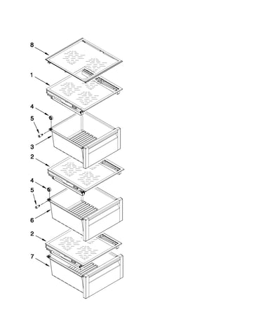 Refrigerator shelf parts
