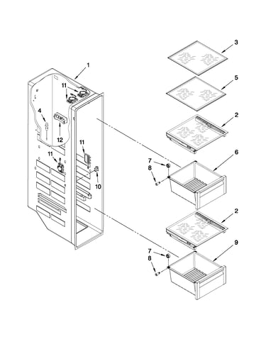 Freezer liner parts