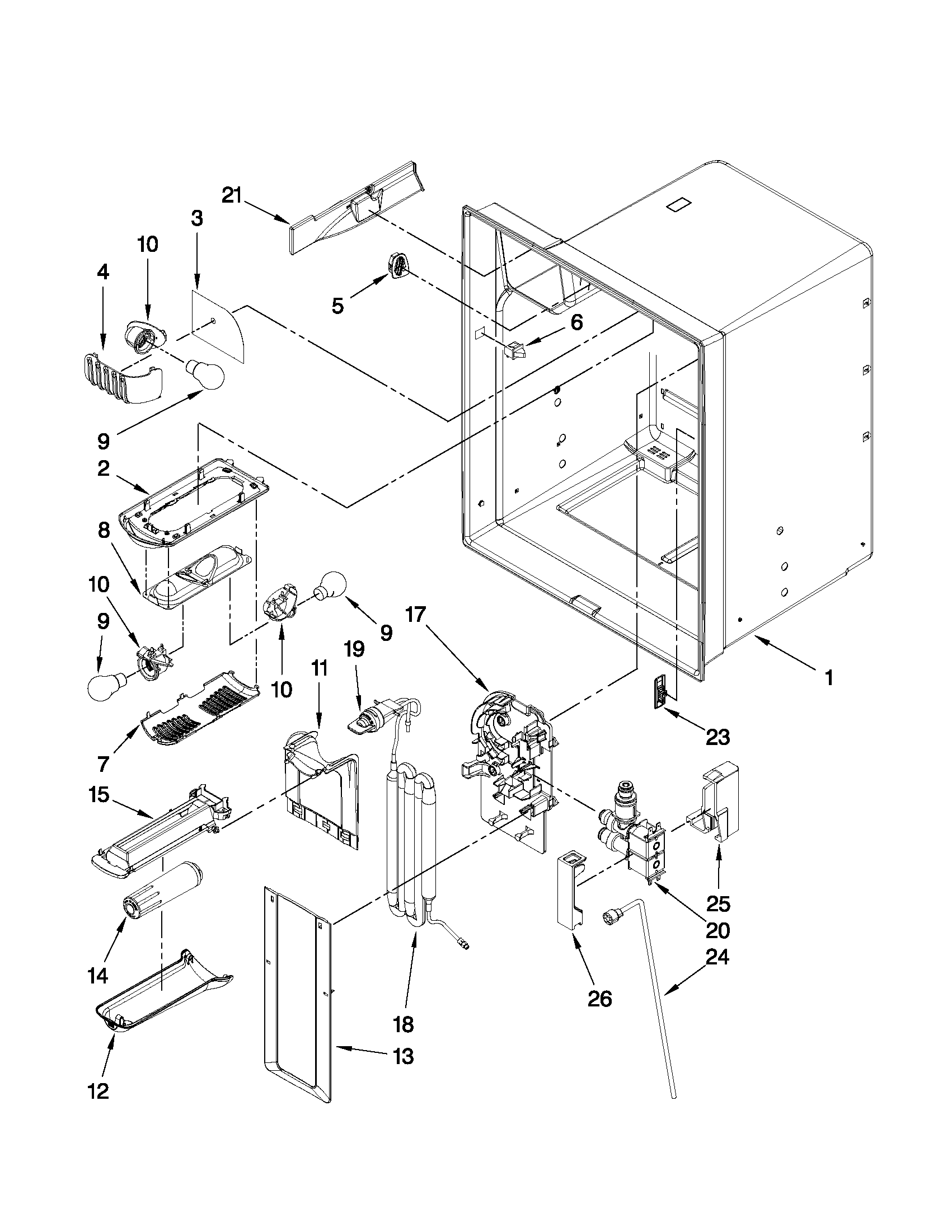 REFRIGERATOR LINER PARTS