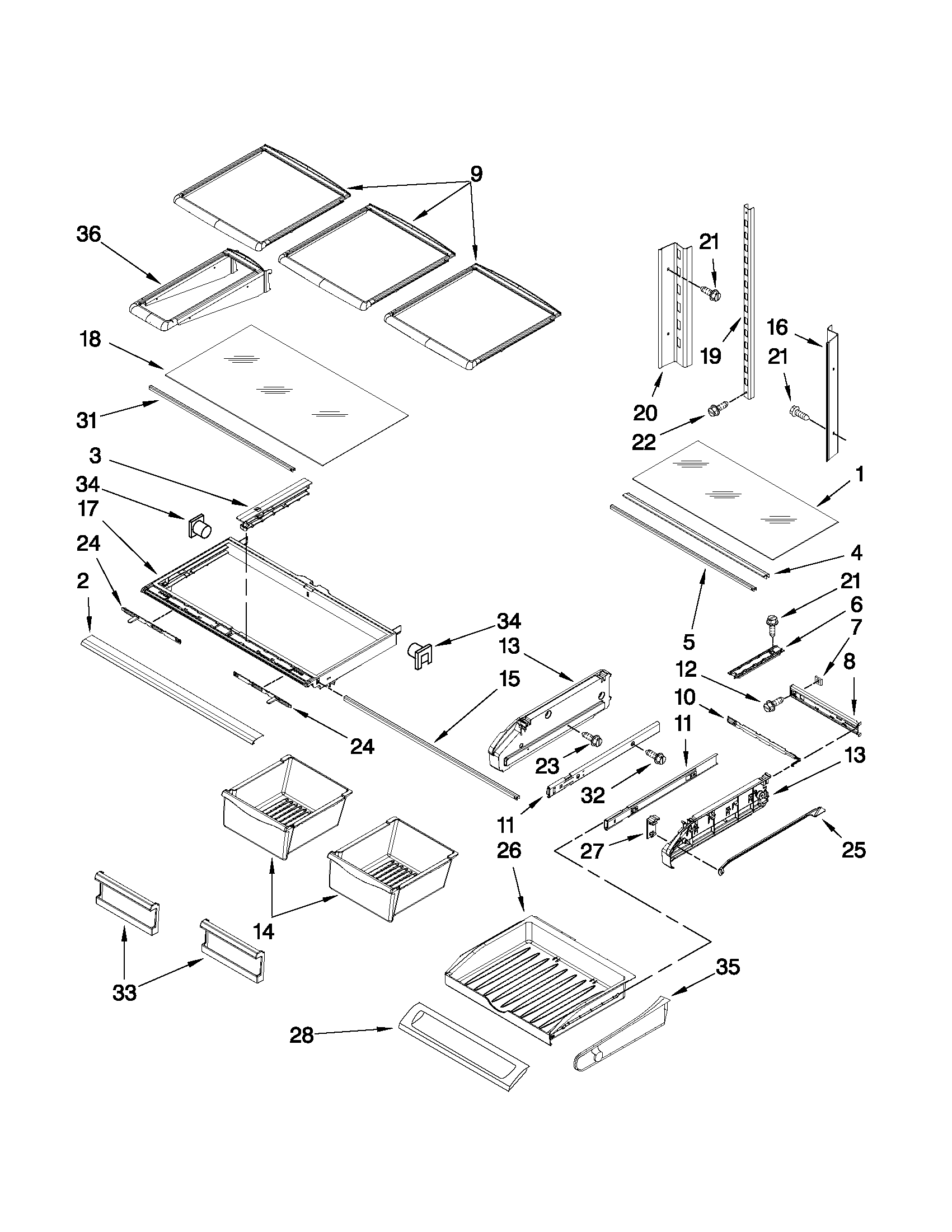 Shelf parts