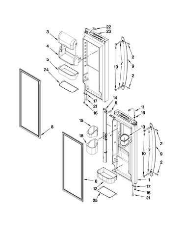 Refrigerator door parts