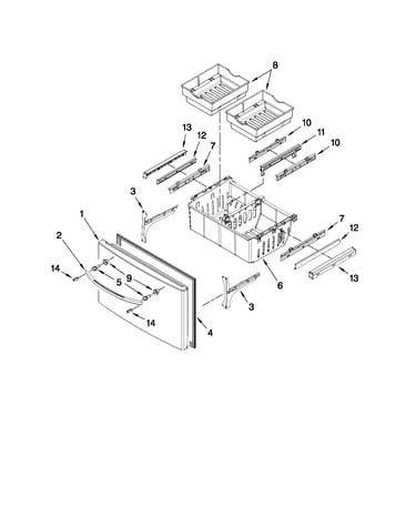 Freezer door parts
