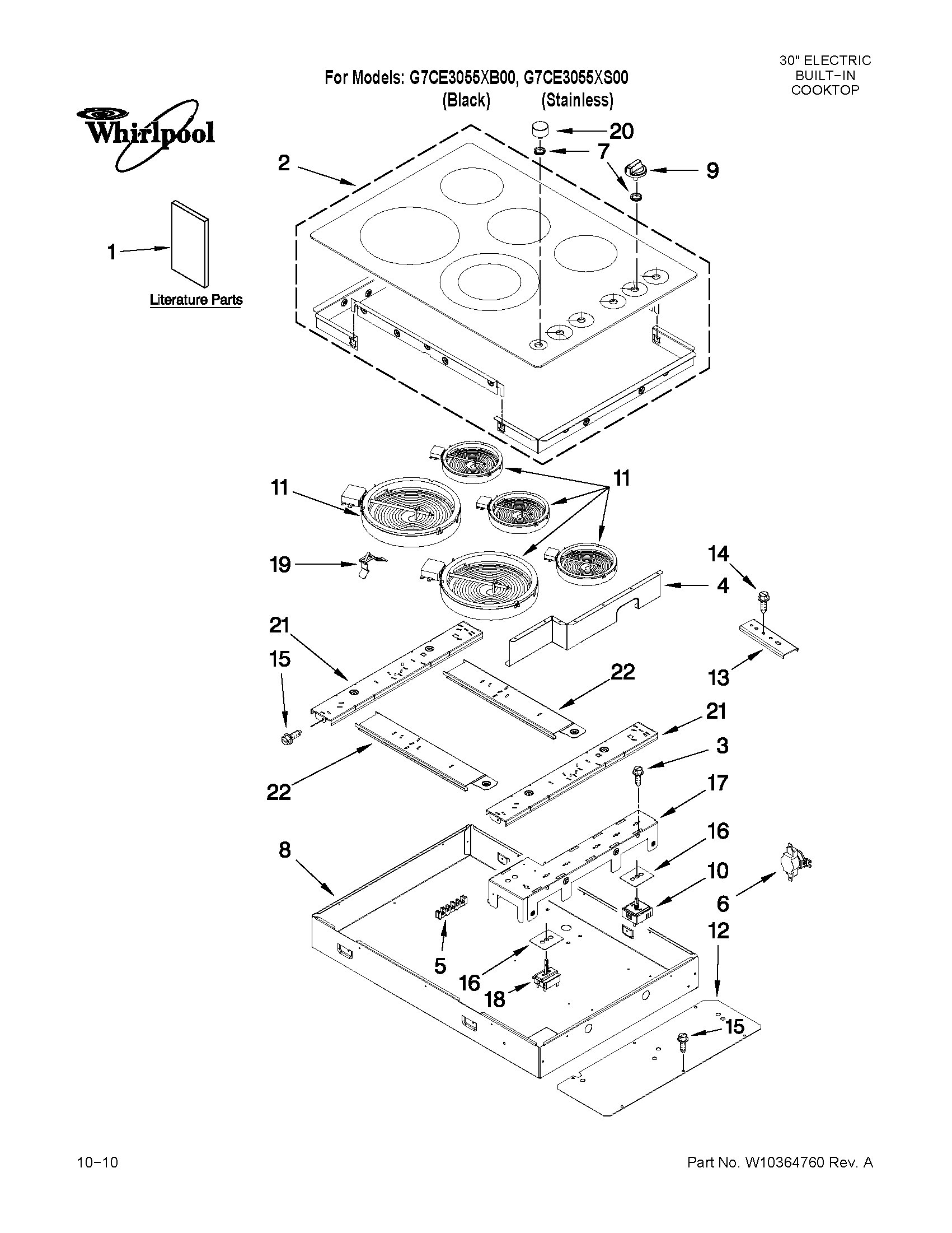 Cooktop parts